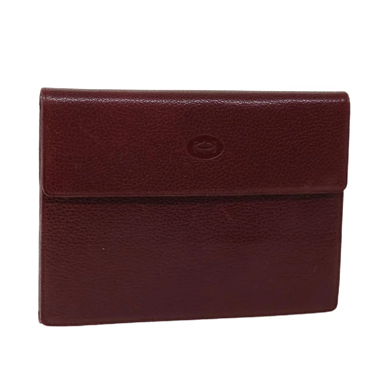 Wallets with snap flaps-Cartier Must De Cartier  Leather Wallet  (Pre-Owned)