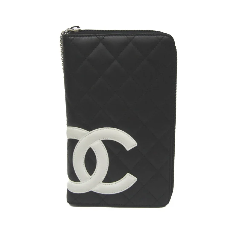 Wallets with loud slots-Chanel Cambon Line  Leather Wallet  (Pre-Owned)