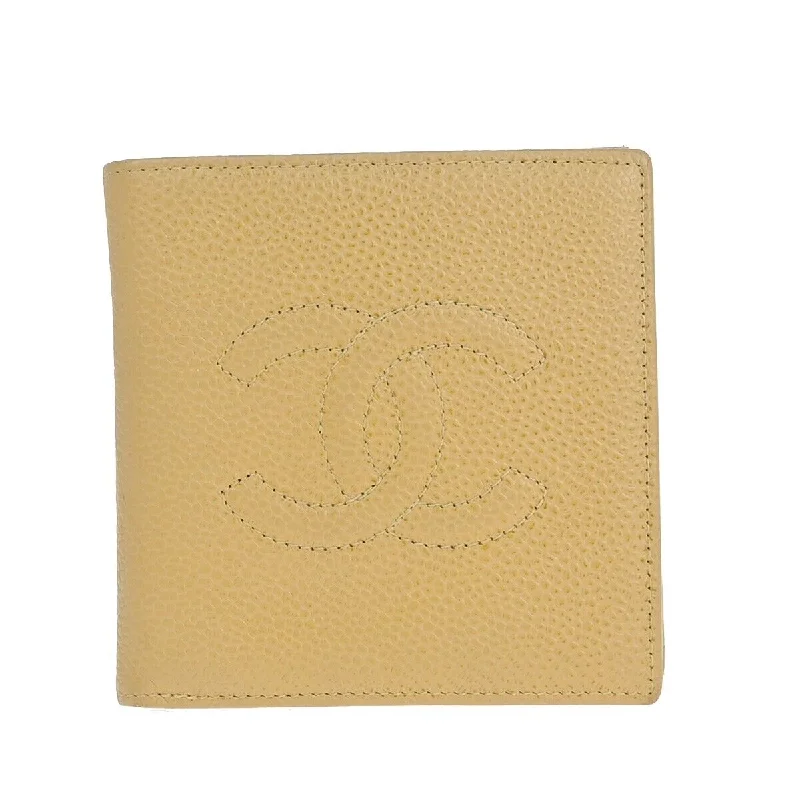 Wallets with secret pockets-Chanel Logo Cc  Leather Wallet  (Pre-Owned)