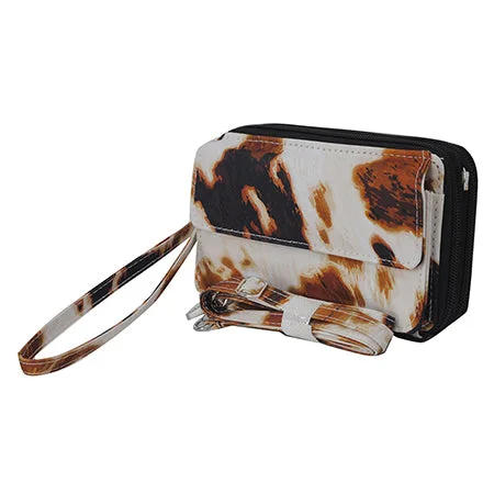 Backpack for jungle treks-Cow Print NGIL Canvas All in One Wallet