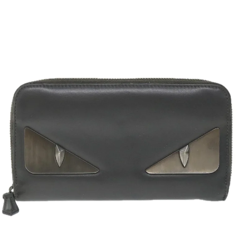 Wallets with sleek pockets-Fendi Monster  Leather Wallet  (Pre-Owned)