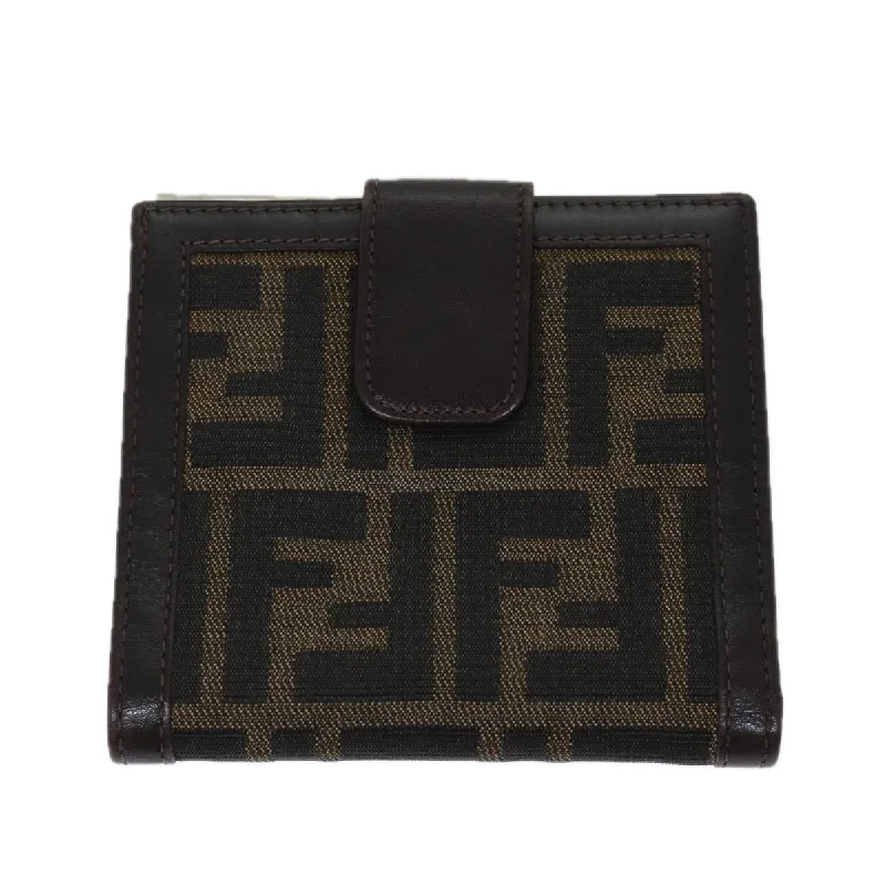 Keychains with sturdy rings-Fendi Zucca  Canvas Wallet  (Pre-Owned)