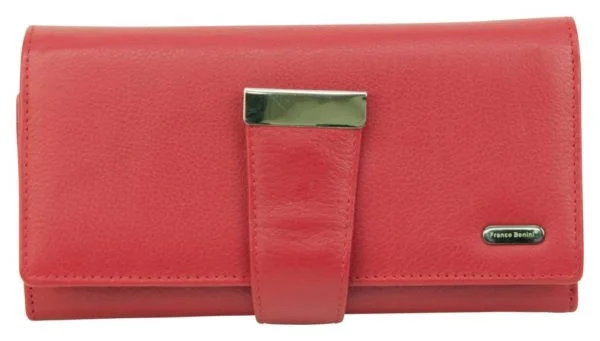 Keychains with vintage straps-Franco Bonini - 4207 Ladies Leather Wallet - Red