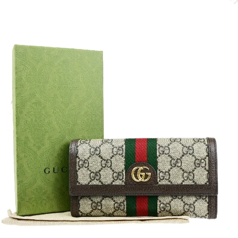 Keychains with sports hooks-Gucci Ophidia  Canvas Wallet  (Pre-Owned)