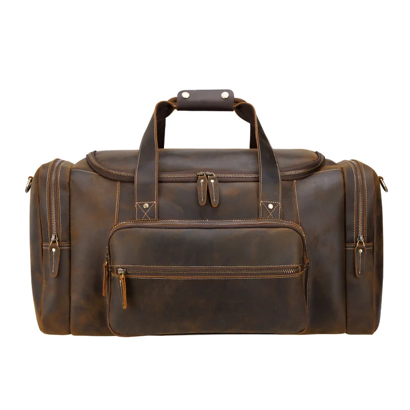 Leather Travel Duffel Bag