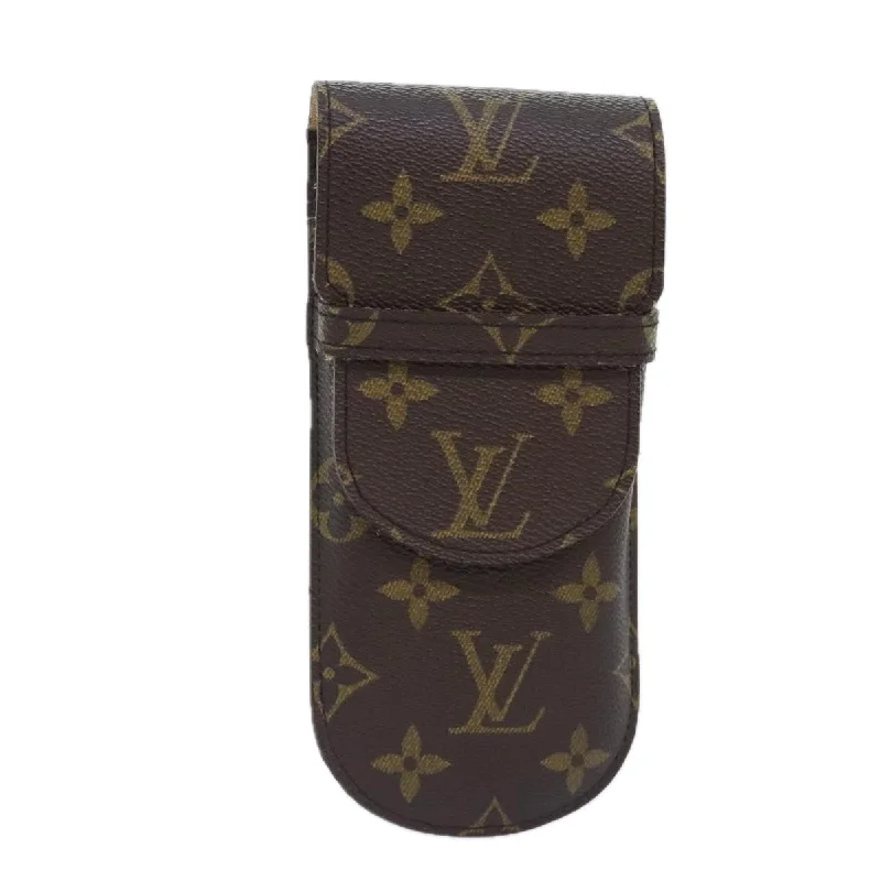 Wallets with coin compartments-Louis Vuitton Glasses Case  Canvas Wallet  (Pre-Owned)