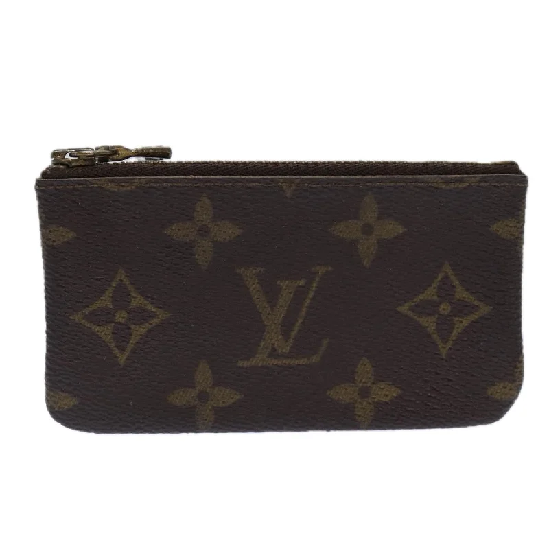 Keychains with chain designs-Louis Vuitton Pochette Clés  Canvas Wallet  (Pre-Owned)