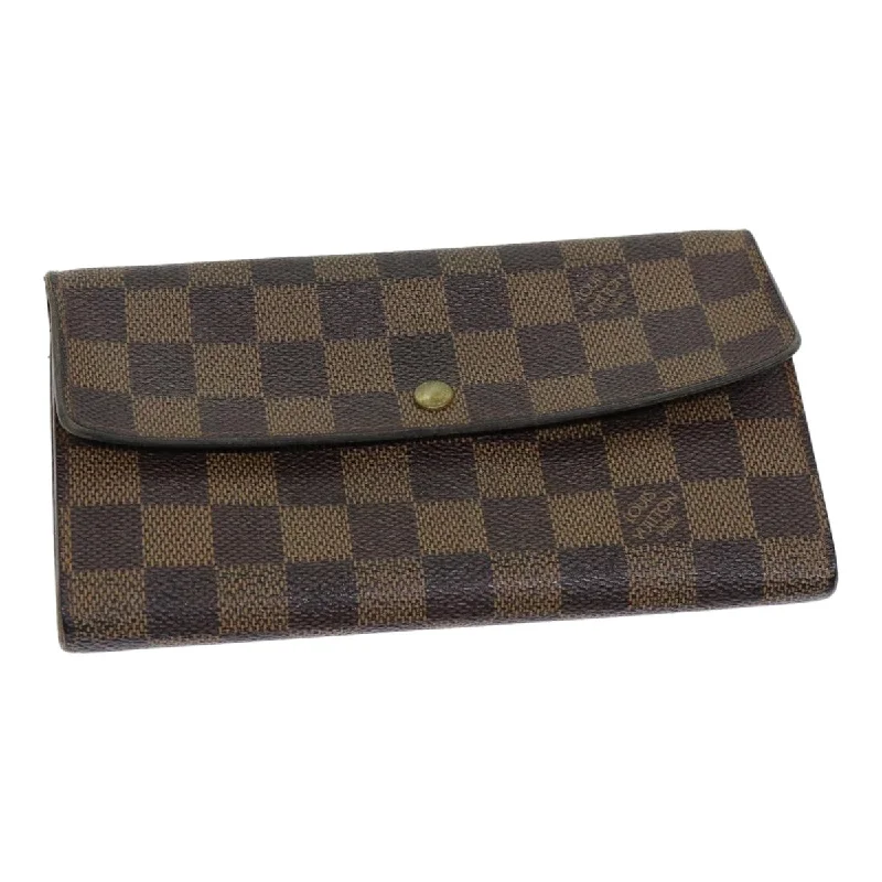 Wallets with tiny slots-Louis Vuitton Porte Monnaie Cit  Canvas Wallet  (Pre-Owned)