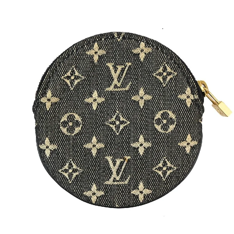 Keychains with wood hooks-Louis Vuitton Porte Monnaie Rond  Canvas Wallet  (Pre-Owned)