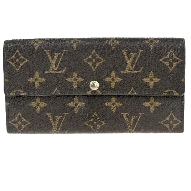 Keychains with floral clips-Louis Vuitton Portefeuille Sarah  Canvas Wallet  (Pre-Owned)