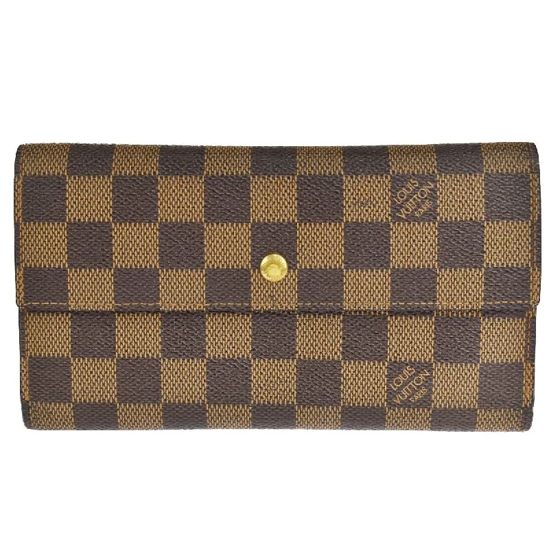 Wallets with trifold pockets-Louis Vuitton Portefeuille Sarah  Canvas Wallet  (Pre-Owned)