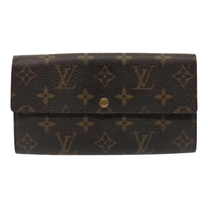 Keychains with metal logos-Louis Vuitton Sarah  Canvas Wallet  (Pre-Owned)