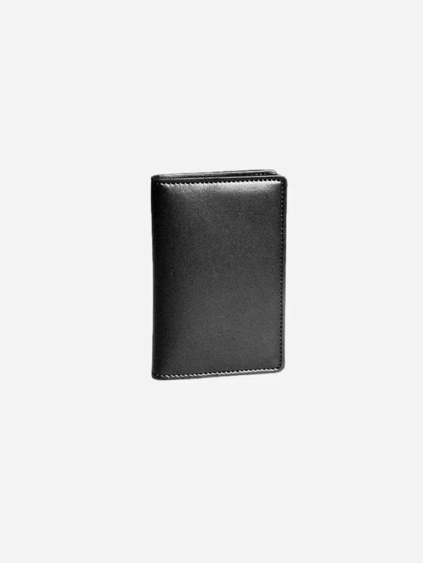 Premium RFID Apple Leather Compact Vegan Wallet | Black