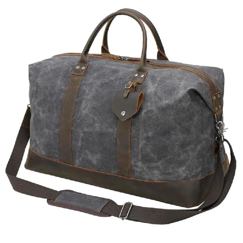 Waterproof Retro Travel Duffel Bag Waxed Canvas