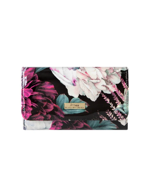 Keychains with floral straps-Serenade - WSN-7302 Susana Medium Patent Wallet *DC