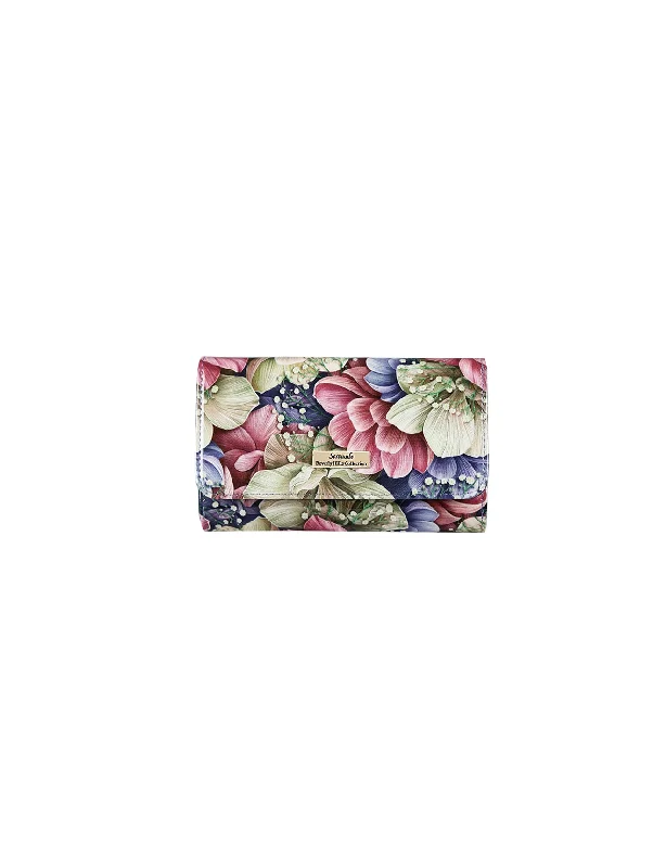 Wallets with tiny flaps-Serenade - WSN5702 Angelique Medium Floral Wallet