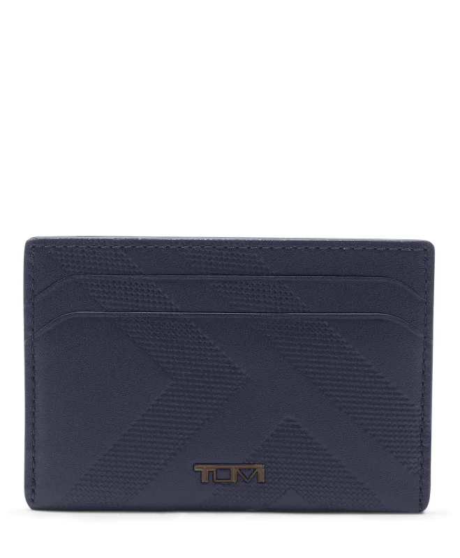 Backpack with extra pockets-Tumi Nassau Slim Card Case - Navy T