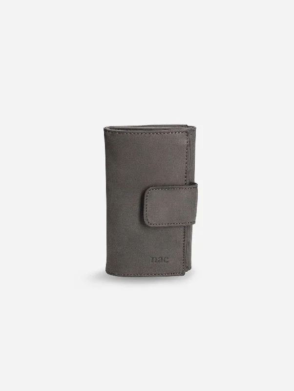 Sabi Vegan Nobuk Bifold Clip Wallet | Grey