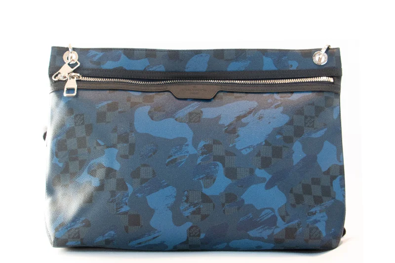 Messenger bag with wide capacity-Louis Vuitton Damier Cobalt Camouflage Hunter Messenger