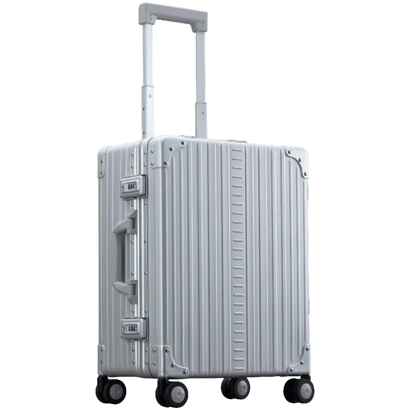 Suitcase with large capacity-Aleon 21" Carry-On W/ Suiter Shirt & Pant Packer Aluminum Hardside Luggage