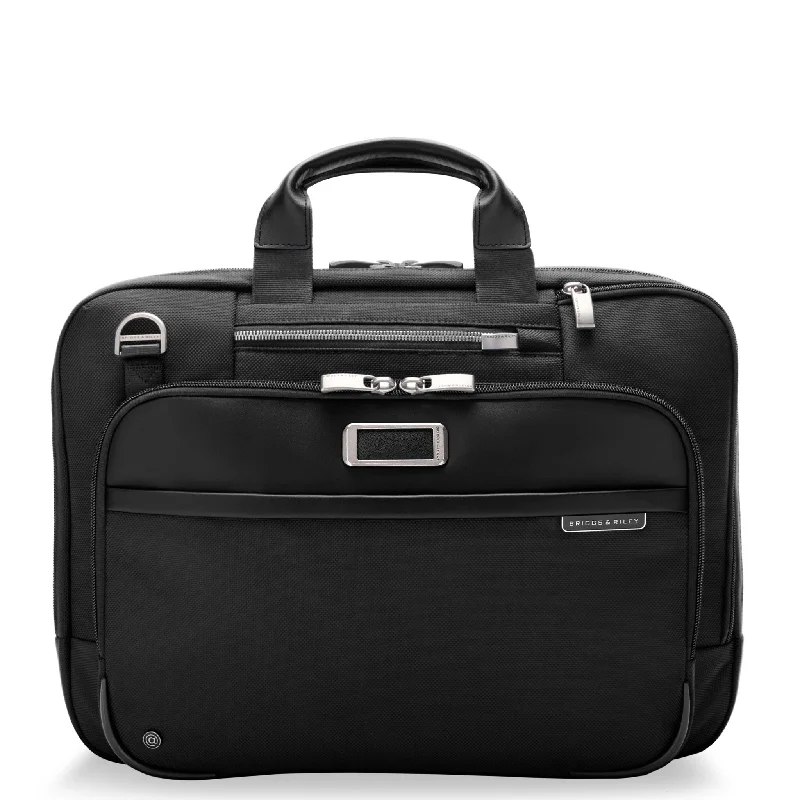 Briefcase with padded grips-Briggs & Riley @work Medium Expandable Briefcase