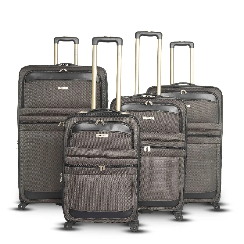 Suitcase with anti-theft features-ActiveTraveler Softside Spinner 4 piece - (5030) (SET)