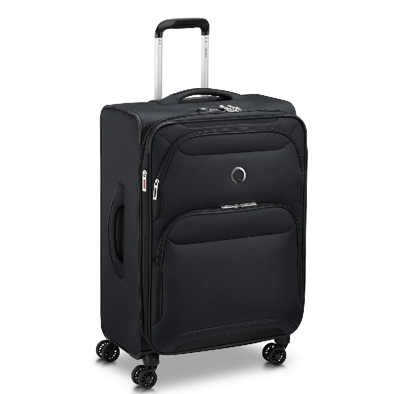 Suitcase with durable zippers-Delsey Sky Max 2.0 Softside Luggage (MEDIUM)