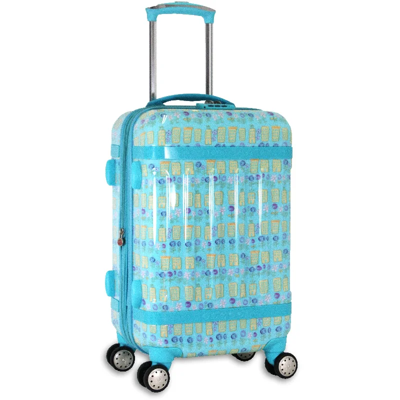 Suitcase with bright designs-J World New York TAQOO Polycarbonate Expandable Travel Carry on Luggage