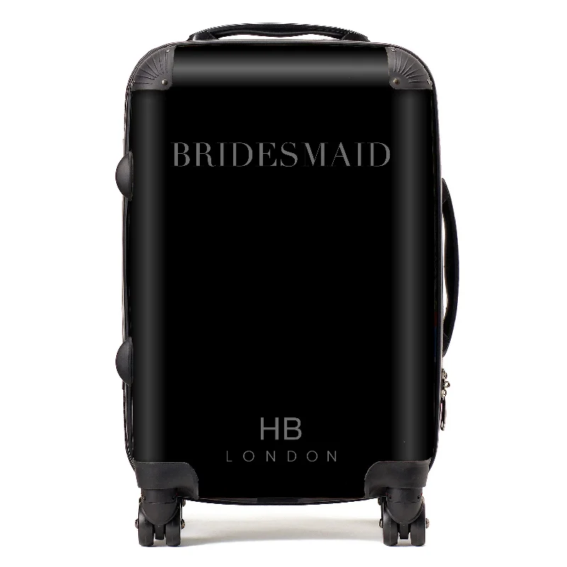 Suitcase for carry-on-Personalised Black BRIDESMAID Suitcase