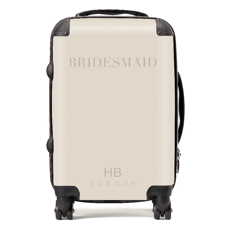 Suitcase for international trips-Personalised Champagne BRIDESMAID Suitcase