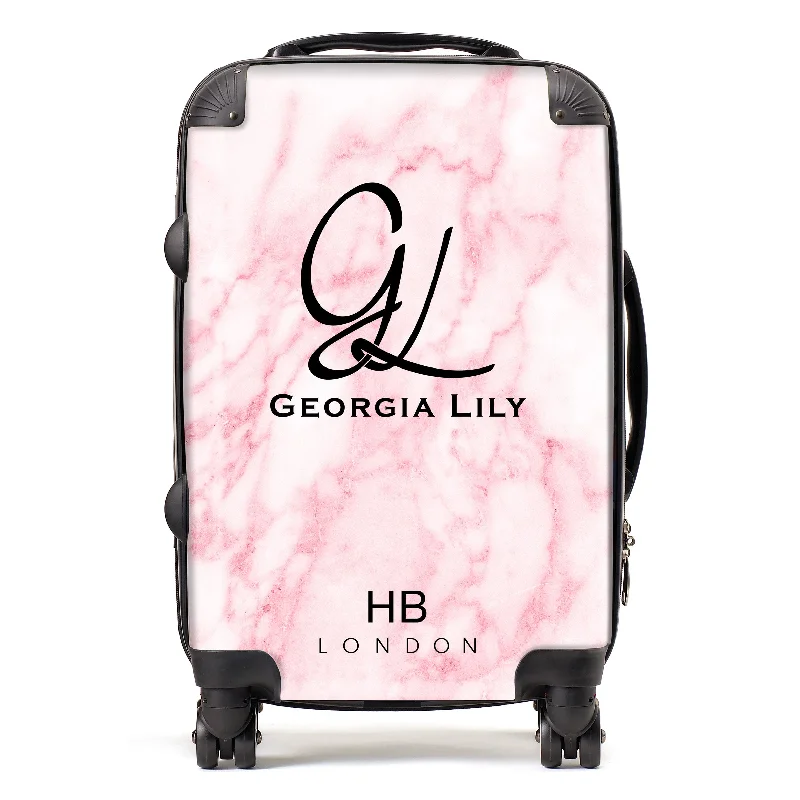 Suitcase with anti-theft features-Personalised Custom Font Initial / Name Suitcase