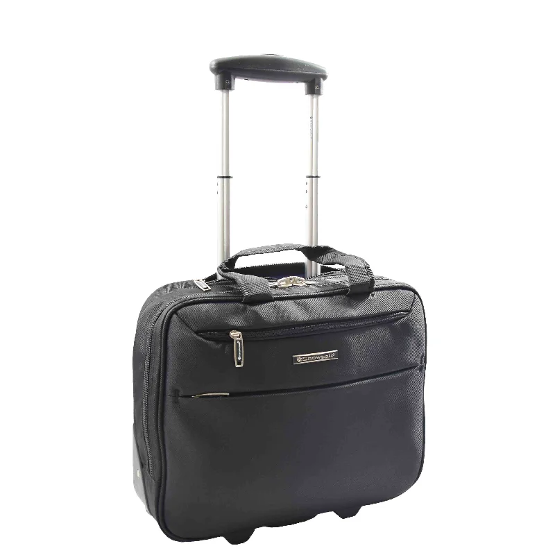 Briefcase for office kits-Pilot Case with Wheels Laptop Business Briefcase ARKOMA Black