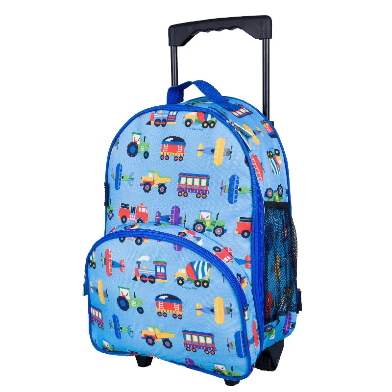 Suitcase with extra durability-Wildkin Kids Rolling Luggage Under-seat Carry-on 16"