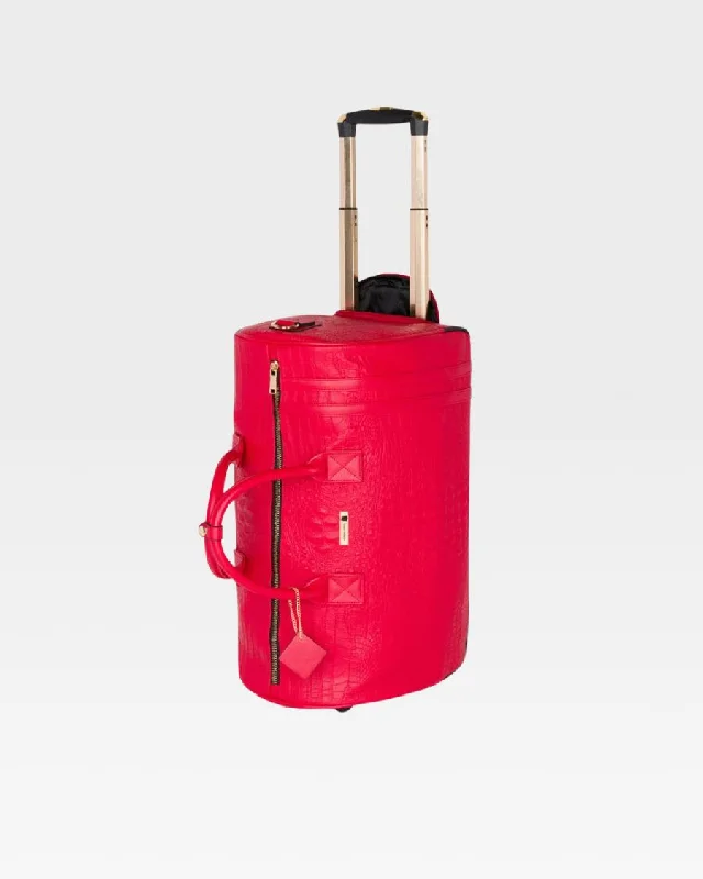 Apollo 2 Rolling Duffle Bag in Red