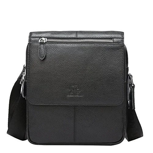 Messenger bag for rapid trips-Bison Denim Vintage Genuine Leather Messenger Shoulder Bag Satchel Cross Body Handbag Retro