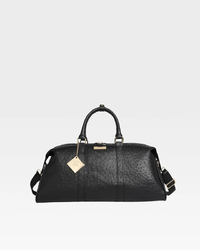 Ostrich Duffle Bag in Black