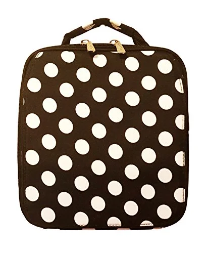 Black Polka Dot Back To School Lunch Tote