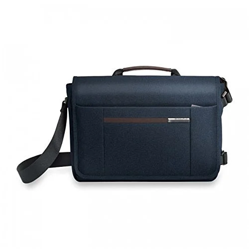 Messenger bag with padded handles-Briggs & Riley Kinzie Street Micro Messenger, Navy