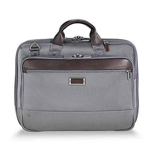 Briefcase with work needs-Briggs & Riley @Work Medium Briefcase, Gray