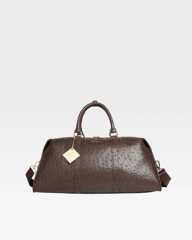 Ostrich Duffle Bag in Brown