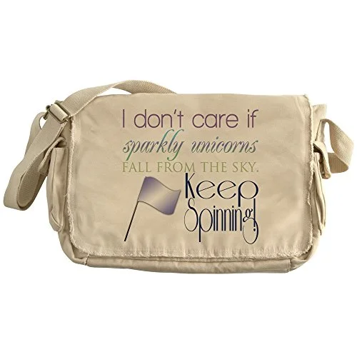 Messenger bag trendy trim-Cafepress - Colorguard I Dont Care If Sparkly Unicorns Fall Fr - Unique Messenger Bag, Canvas