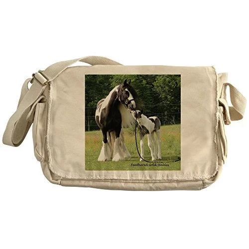 Messenger bag for urban trips-Cafepress - Dated With Foal Final - Unique Messenger Bag, Canvas Courier Bag