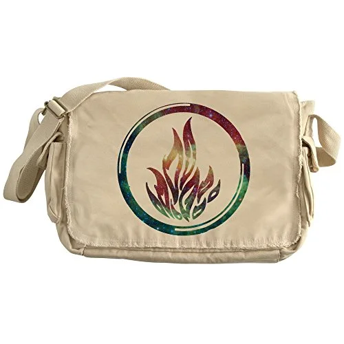 Messenger bag for fast jaunts-Cafepress - Divergent - Dauntless Symbol Galaxy - Unique Messenger Bag, Canvas Courier Bag