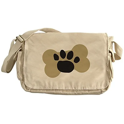 Messenger bag portable straps-Cafepress - Dog Lover Paw Print - Unique Messenger Bag, Canvas Courier Bag