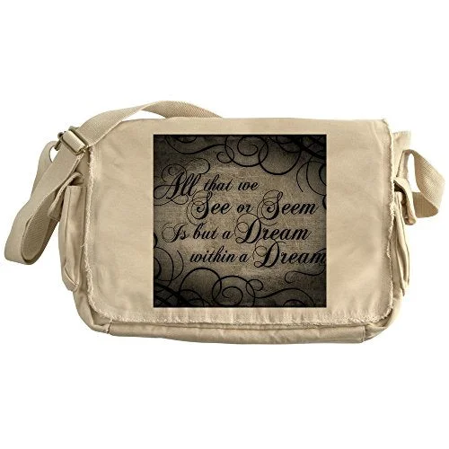 Messenger bag for fast breaks-Cafepress - Dream-Within-A Dream_13-5X18 - Unique Messenger Bag, Canvas Courier Bag