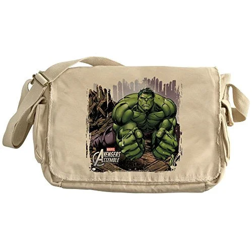 Messenger bag compact leather-Cafepress - Hulk Fists - Unique Messenger Bag, Canvas Courier Bag