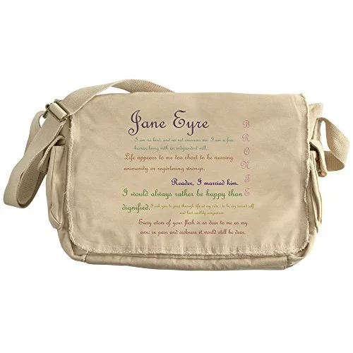 Messenger bag trendy stitching-Cafepress - Jane Eyre Quotes - Unique Messenger Bag, Canvas Courier Bag