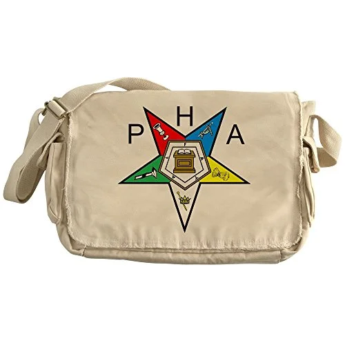 Messenger bag cool leather-Cafepress - Pha Eastern Star - Unique Messenger Bag, Canvas Courier Bag