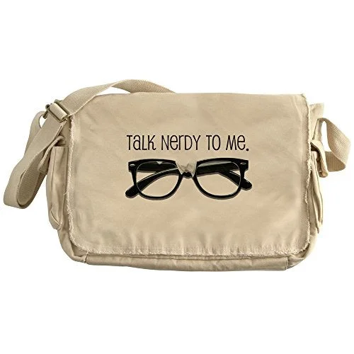 Messenger bag for work travel-Cafepress - Talk Nerdy To Me<Br> - Unique Messenger Bag, Canvas Courier Bag