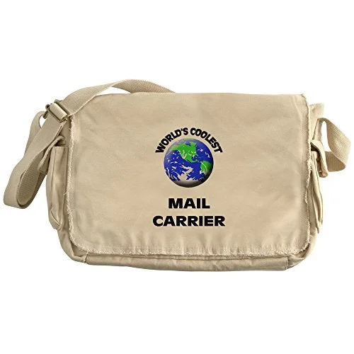 Messenger bag with padded grip-Cafepress - World'S Coolest Mail Carrier - Unique Messenger Bag, Canvas Courier Bag